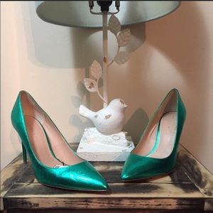 Metallic Green Heels